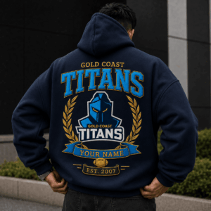 Auspiritmerch Gold Coast Titans Premium Hoodie Custom Any Name Gifts For Fan