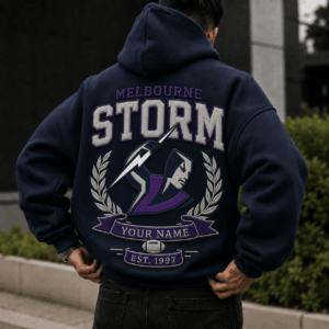 Auspiritmerch Melbourne Storm Premium Hoodie Custom Any Name Gifts For Fan