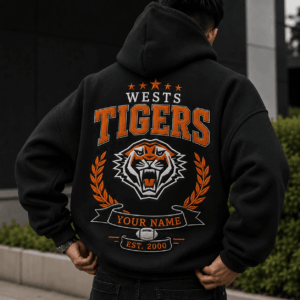 Auspiritmerch Wests Tigers Premium Hoodie Custom Any Name Gifts For Fan