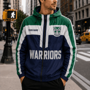 Auspiritmerch New Zealand Warriors Outdoor Windbreaker Jacket Custom Name Daily Casual Fashion