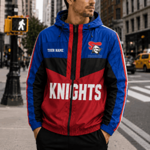 Auspiritmerch Newcastle Knights Outdoor Windbreaker Jacket Custom Name Daily Casual Fashion