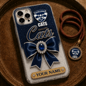 Auspiritmerch Geelong Cats Phone Case Custom Name Gift For Fan