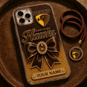 Auspiritmerch Hawthorn Hawks Phone Case Custom Name Gift For Fan