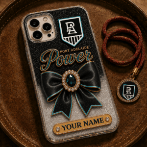 Auspiritmerch Port Adelaide Phone Case Custom Name Gift For Fan