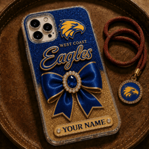 Auspiritmerch West Coast Eagles Phone Case Custom Name Gift For Fan