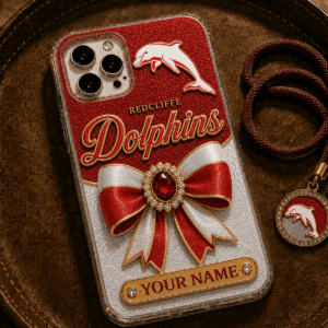 Auspiritmerch Redcliffe Dolphins Phone Case Custom Name Gift For Fan