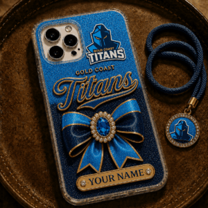 Auspiritmerch Gold Coast Titans Phone Case Custom Name Gift For Fan