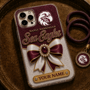 Auspiritmerch Manly Warringah Sea Eagles Phone Case Custom Name Gift For Fan