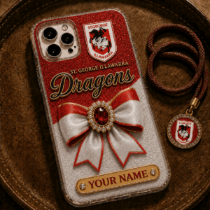 Auspiritmerch St. George Illawarra Dragons Phone Case Custom Name Gift For Fan