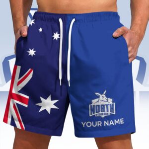 Auspiritmerch North Melbourne x Australia Flag Short Pants Custom Name Gifts For Fans