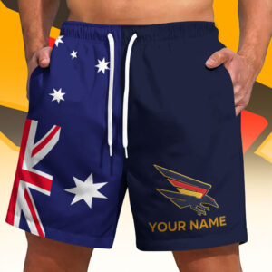Auspiritmerch Adelaide Crows x Australia Flag Short Pants Custom Name Gifts For Fans