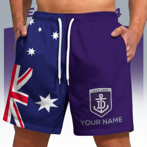Auspiritmerch Fremantle Dockers x Australia Flag Short Pants Custom Name Gifts For Fans