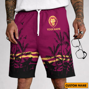 Auspiritmerch Brisbane Lions Custom Name Summer Short Pants Gift For Fans
