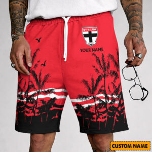 Auspiritmerch St Kilda Saints Custom Name Summer Short Pants Gift For Fans
