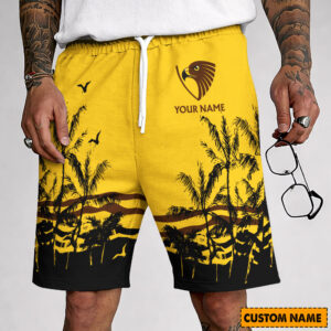 Auspiritmerch Hawthorn Hawks Custom Name Summer Short Pants Gift For Fans