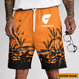 Auspiritmerch GWS Giants Custom Name Summer Short Pants Gift For Fans