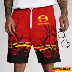 Auspiritmerch Gold Coast Suns Custom Name Summer Short Pants Gift For Fans