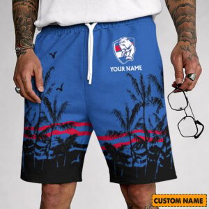 Auspiritmerch Western Bulldogs Custom Name Summer Short Pants Gift For Fans