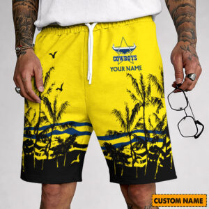 Auspiritmerch North Queensland Cowboys Custom Name Summer Short Pants Gift For Fans