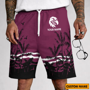 Auspiritmerch Manly Warringah Sea Eagles Custom Name Summer Short Pants Gift For Fans