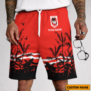 Auspiritmerch St. George Illawarra Dragons Custom Name Summer Short Pants Gift For Fans