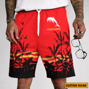 Auspiritmerch Redcliffe Dolphins Custom Name Summer Short Pants Gift For Fans