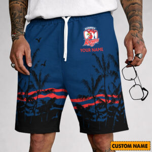 Auspiritmerch Sydney Roosters Custom Name Summer Short Pants Gift For Fans