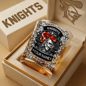 Auspiritmerch Newcastle Knights Whiskey Glass Custom Name Gift For Fans