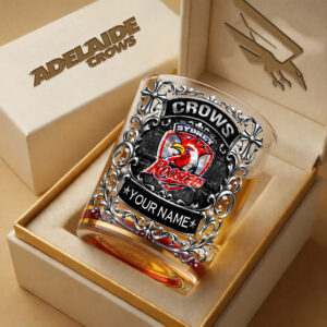 Auspiritmerch Sydney Roosters Whiskey Glass Custom Name Gift For Fans