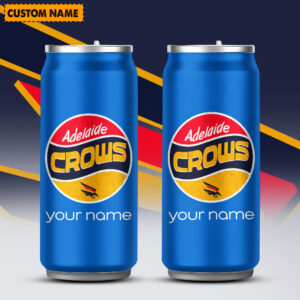Auspiritmerch Adelaide Crows x Pepsi Can Shaped Tumbler Custom Name Gift For Fans