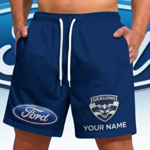 Auspiritmerch Geelong Cats x Ford Short Pants Custom Name Gift For Fan