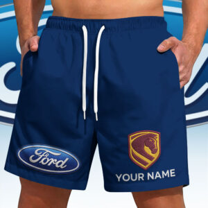 Auspiritmerch Brisbane Broncos x Ford Short Pants Custom Name Gift For Fan