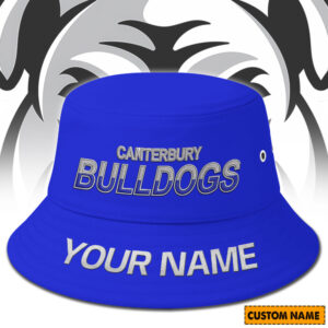 Auspiritmerch Canterbury-Bankstown Bulldogs Bucket Hat Custom Name Vintage Daily Casual Fashion