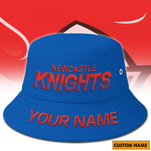 Auspiritmerch Newcastle Knights Bucket Hat Custom Name Vintage Daily Casual Fashion