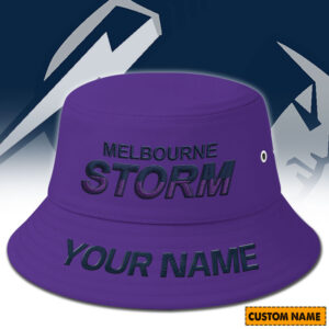 Auspiritmerch Melbourne Storm Bucket Hat Custom Name Vintage Daily Casual Fashion