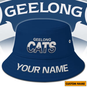 Auspiritmerch Geelong Cats Bucket Hat Custom Name Vintage Daily Casual Fashion