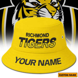 Auspiritmerch Richmond Tigers Bucket Hat Custom Name Vintage Daily Casual Fashion