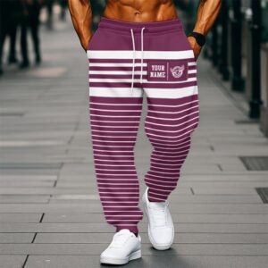Auspiritmerch Manly Warringah Sea Eagles Casual Sweatpants Custom Name Gift For Fan