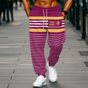 Auspiritmerch Brisbane Lions Casual Sweatpants Custom Name Gift For Fan