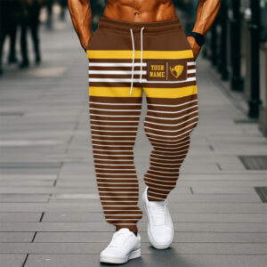 Auspiritmerch Hawthorn Hawks Casual Sweatpants Custom Name Gift For Fan