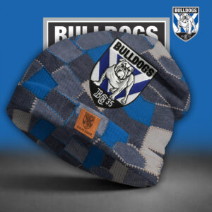 Auspiritmerch Canterbury-Bankstown Bulldogs Beanie Hat Custom Name Gift For Fans