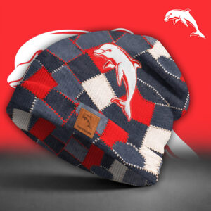 Auspiritmerch Redcliffe Dolphins Beanie Hat Custom Name Gift For Fans