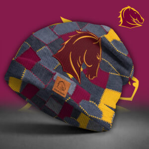 Auspiritmerch Brisbane Broncos Beanie Hat Custom Name Gift For Fans