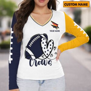Auspiritmerch Adelaide Crows Women's V-neck Long Shirt Custom Name Gift For Fan