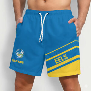 Auspiritmerch Parramatta Eels Short Pants Custom Name Daily Casual Fashion