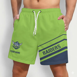 Auspiritmerch Canberra Raiders Short Pants Custom Name Daily Casual Fashion