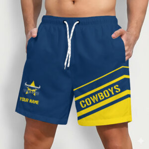 Auspiritmerch North Queensland Cowboys Short Pants Custom Name Daily Casual Fashion