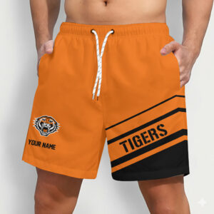Auspiritmerch Wests Tigers Short Pants Custom Name Daily Casual Fashion