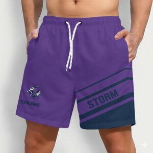 Auspiritmerch Melbourne Storm Short Pants Custom Name Daily Casual Fashion