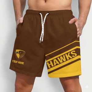 Auspiritmerch Hawthorn Hawks Short Pants Custom Name Daily Casual Fashion